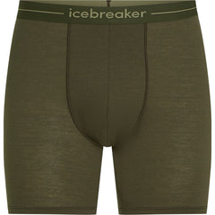 Icebreaker Men's Anatomica Long Boxer Shorts, Dark Green