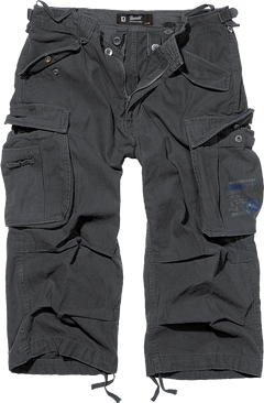 Brandit Vintage Industry 3/4 Shorts, schwarz