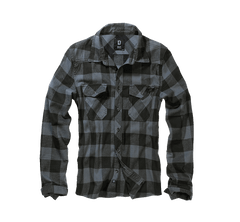 Brandit Checkshirt Hemd, grau schwarz