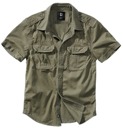 Brandit Vintage Herren-Kurzarmhemd 1/2, oliv