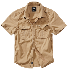 Brandit Vintage Herren-Kurzarmhemd 1/2, Khaki
