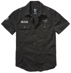 Brandit Luis Vintage kurzarmhemd, schwarz