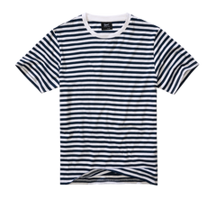 Brandit Herren-Matrosen-Streifen-T-Shirt, blau-weiß