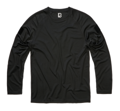 Brandit Quick Dry schnelltrocknendes Herren-Langarmshirt, schwarz