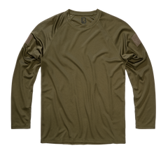 Brandit Quick Dry schnelltrocknendes Herren-Langarmshirt, oliv