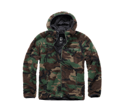 Brandit Teddyfleece Worker fleece-Kapuzenjacke, woodland