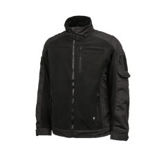 Brandit Fleece-Jacke Ripstop, schwarz