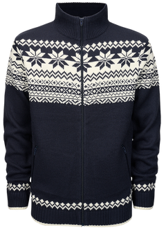 Brandit Norweger pullover mit reißverschluss, navy blau