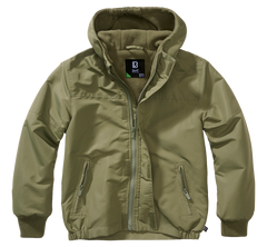 Brandit Windbreaker Kinder Frontzip-Jacke, oliv