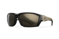 Wiley X Alpine ballistische Sonnenbrille CAPTIVATE Polarized Tungsten Mirror, Matte Black-Tan