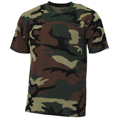 MFH American Streetstyle T-shirt mit kurzen Ärmeln, woodland