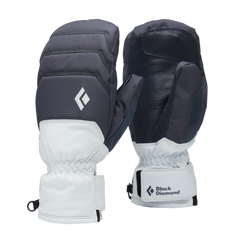 Black Diamond Mission Mx Mitts women's winter gloves, charcoal-belay blue