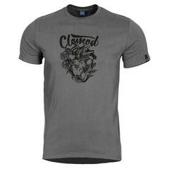 CloMod kurz T-Shirt Flower Heart, grau