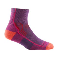 Darn Tough Hiker 1/4 Midweight Cushion Hiking Socks, Berry