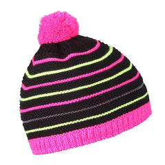 HUSKY Cap 34 kids' beanie, black/neon pink