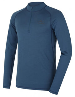 HUSKY Merow Zip Herren-Thermo-Shirt mit Reißverschluss M, blau