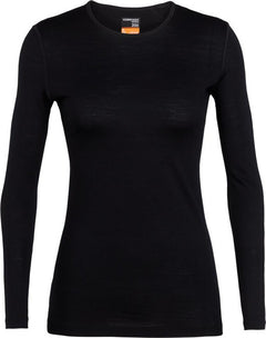 Icebreaker 200 Oasis Damen-Thermo-Langarm-T-Shirt, schwarz