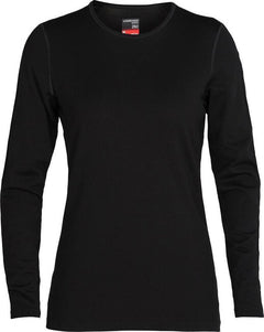 Icebreaker 260 Tech Damen-Thermo-Langarm-T-Shirt, schwarz