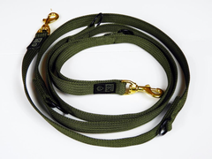 K9 Thorn verstellbare Leine mit vorderem Griff, oliv, 255 cm