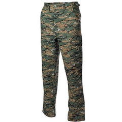 MFH BDU men's Rip-Stop trousers, digital woodland