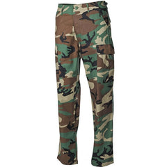 MFH BDU men's Rip-Stop trousers, woodland