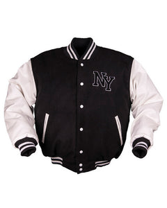 Mil-Tec NY Baseball Jacket, Black/White