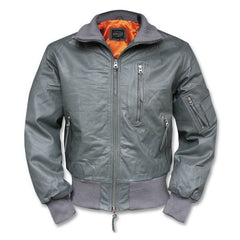 Mil-Tec BW Leather Flight Jacket, Grey
