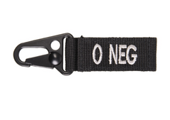 WARAGOD Karabiner Blutgruppe 0- negative, schwarz
