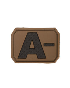 Mil-Tec Σήμα 3D με Αυτοκόλλητο Velcro Ομάδα Αίματος A-, Coyote
