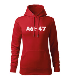 DRAGOWA γυναικείο φούτερ με κουκούλα AK-47 320 g/m², κόκκινο