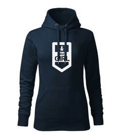 DRAGOWA Damen-Kapuzenpullover army girl 320 g/m², dunkelblau