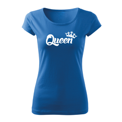 DRAGOWA Damen-Kurzarm-T-Shirt queen 150 g/m², blau