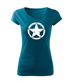 DRAGOWA Damen-T-Shirt star 150 g/m², petrolblau