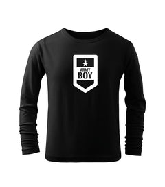 DRAGOWA kids' long-sleeve t-shirt army boy, black