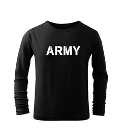 DRAGOWA kids' long-sleeve t-shirt army, black