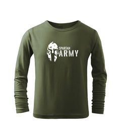 DRAGOWA Spartan Kinder-Army-Langarmshirt, oliv