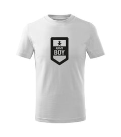 DRAGOWA Kinder-Kurzarm-T-Shirt army boy, weiß