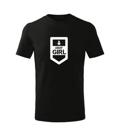 DRAGOWA Army Kinder girl Kurzarm-T-Shirt, schwarz