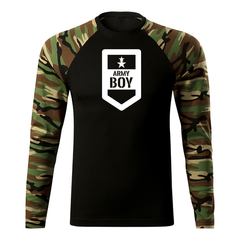 DRAGOWA Fit-T Langarmshirt army boy 160 g/m², woodland