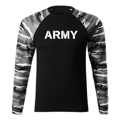 DRAGOWA Fit-T Langarmshirt army 160 g/m², metro