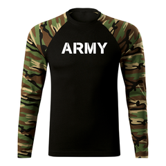 DRAGOWA Fit-T Langarmshirt army 160 g/m², woodland