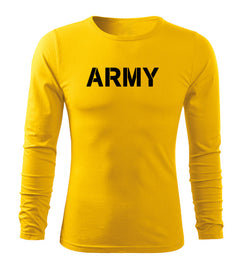 DRAGOWA Fit-T Langarmshirt army 160 g/m², gelb