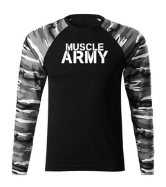 DRAGOWA Fit-T Langarmshirt muscle army 160 g/m², metro