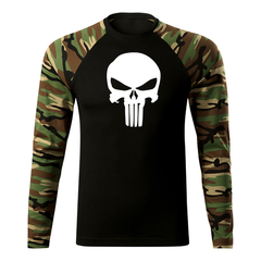 DRAGOWA Fit-T Langarmshirt Punisher 160 g/m², woodland