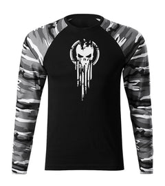DRAGOWA Fit-T Langarmshirt skull 160 g/m², metro