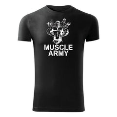 DRAGOWA Fitness-T-Shirt muscle army team 180 g/m², schwarz