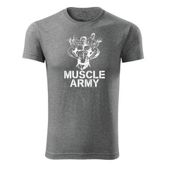 DRAGOWA Fitness-T-Shirt muscle army team 180 g/m², grau
