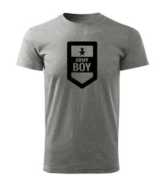 DRAGOWA Kurzarm-T-Shirt army boy 160 g/m², grau