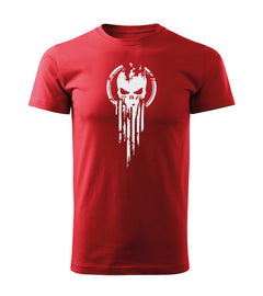 DRAGOWA Kurzarm-T-Shirt skull 160 g/m², rot