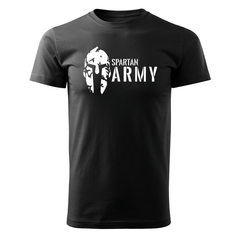DRAGOWA Kurzarm-T-Shirt Spartan army 160 g/m², schwarz